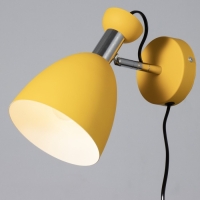 Бра с выключателем на проводе "Клаудиа" Е27 40Вт желтый 28х15х20см