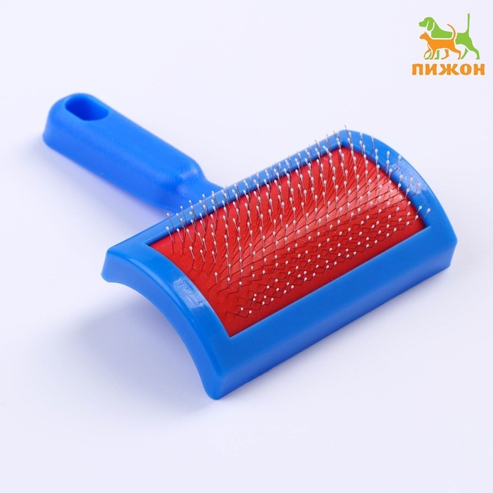 Пуходерка полукруглая средняя с каплями, 10 х 13 см, синяя Пуходерка полукруглая средняя с каплями, 10 х 13 см, синяя