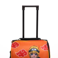 Чемодан детский 32 л (S) Sacvoyage, отдел на молнии, цвет чёрный/оранжевый