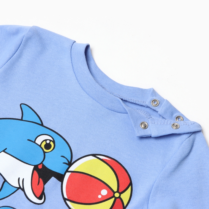 Лонгслив для мальчика, цвет голубой, рост 104 см Лонгслив для мальчика, цвет голубой, рост 104 см