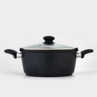 Кастрюля Доляна &laquo;Элит&raquo;, 4 л, d=26 см, h=11 см, антипригарное покрытие, стеклянная крышка