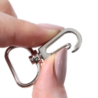 Карабин металлический, 40 &times; 25 мм / 21 &times; 2 мм, 10 шт, цвет серебряный