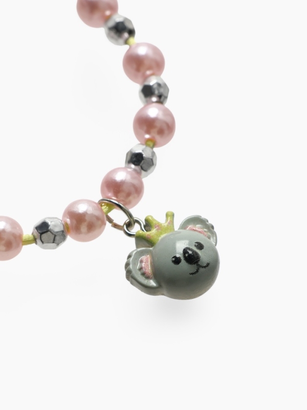 Браслет детский Браслет детский "Выбражулька" на затяжке, коала с бусинами, цветной