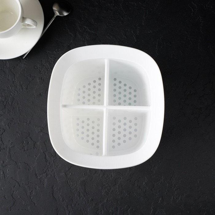 Подставка для столовых приборов &laquo;Пирула&raquo;, цвет белый