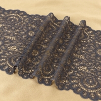 Кружевная эластичная ткань, 190 мм × 2,7 ± 0,5 м, цвет графитовый Кружевная эластичная ткань, 190 мм × 2,7 ± 0,5 м, цвет графитовый