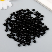 Набор пластиковых бусин "Астра", 6 мм, 25 гр, чёрный Набор пластиковых бусин "Астра", 6 мм, 25 гр, чёрный