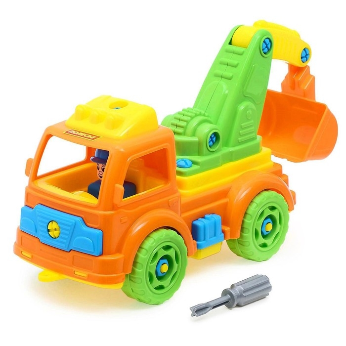 Автомобиль-конструктор &laquo;Экскаватор&raquo;, 34 детали