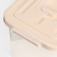 Контейнер для хранения с крышкой Доляна, 6,5 л, 31&times;20&times;18 см, цвет бежевый