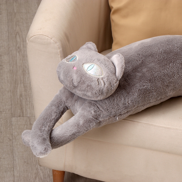 Мягкая игрушка «Кот», 90 см, цвет серый Мягкая игрушка «Кот», 90 см, цвет серый