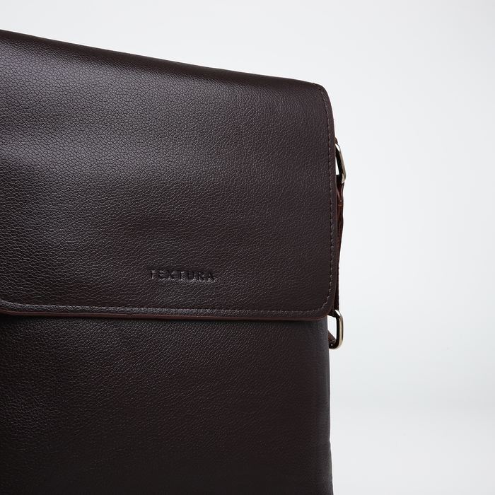 Сумка мужская через плечо TEXTURA, наружный карман, цвет коричневый Сумка мужская через плечо TEXTURA, наружный карман, цвет коричневый