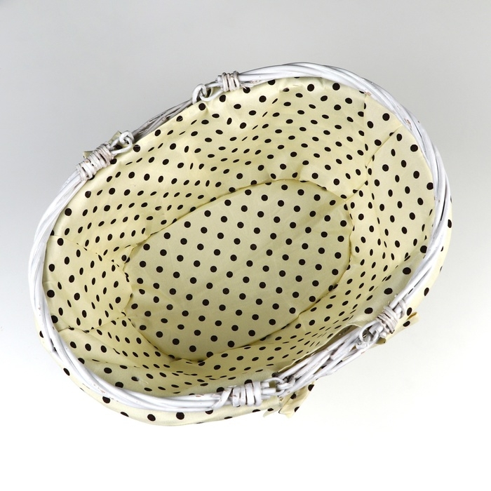 Корзина плетеная, 35х27х17 см, лоза, ткань Корзина плетеная, 35х27х17 см, лоза, ткань