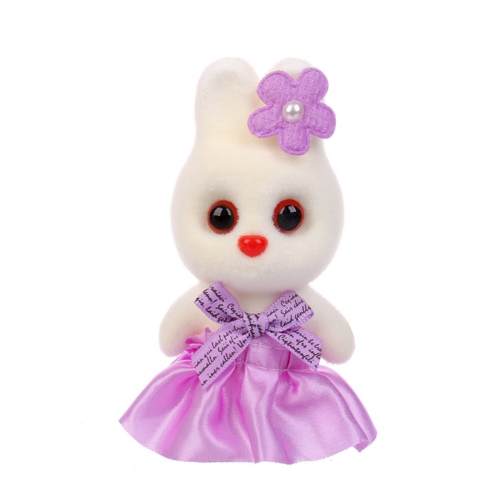 Игрушка из пенопласта &laquo;Зайка с цветком&raquo;, 13 см, набор 3 шт., цвет МИКС