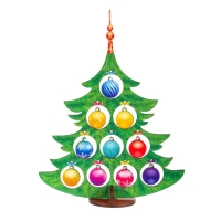 Модель из дерева &laquo;Ёлка сборная. Разноцветные шарики&raquo;