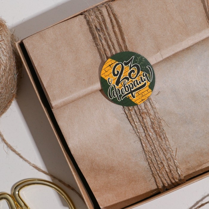 Наклейки для бизнеса и подарков «С 23 февраля», 4 х 4 см, 50 шт Наклейки для бизнеса и подарков «С 23 февраля», 4 х 4 см, 50 шт