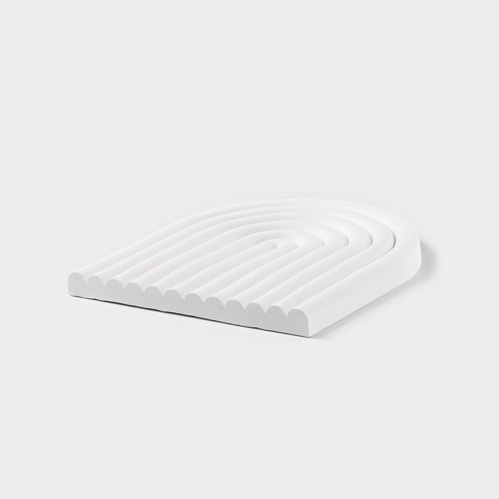 Блюдо для подачи из гипса Sands of Athens 13,5&times;13,5&times;1 см, цвет белый