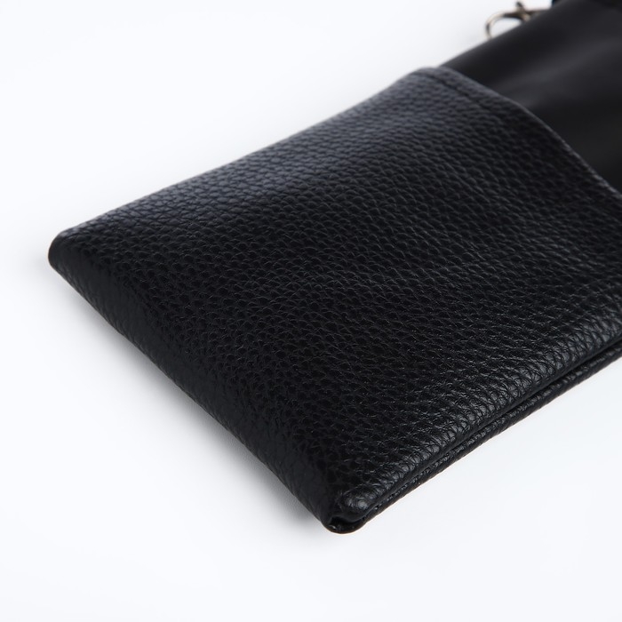 Чехол для очков на затяжке, длина 17,5 см, цвет чёрный Чехол для очков на затяжке, длина 17,5 см, цвет чёрный