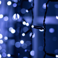 Гирлянда &laquo;Занавес&raquo; 2 &times; 6 м, IP65, УМС, тёмная нить, 1440 LED, свечение белое, 220 В