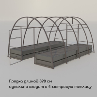 Грядка оцинкованная, 390 &times; 100 &times; 34 см, Greengo