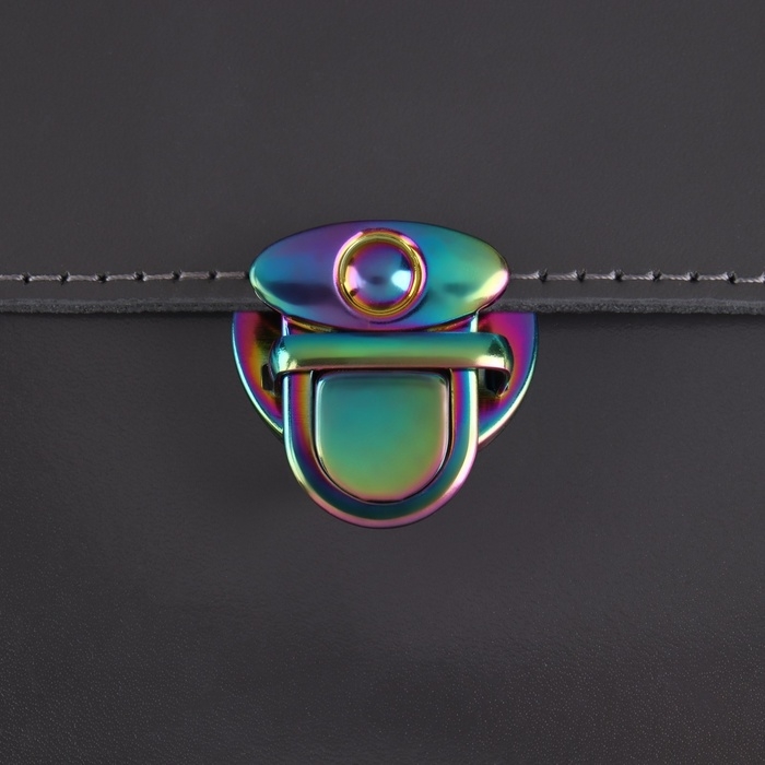 Застёжка для сумки, 3 &times; 3 см, цвет бензин