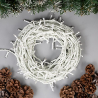 Гирлянда &laquo;Нить&raquo; 20 м, IP44, белая нить, 200 LED, свечение синее, 8 режимов, 220 В