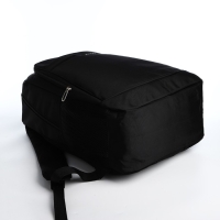 Рюкзак молодёжный из текстиля на молнии, 4 кармана, цвет чёрный/синий Рюкзак молодёжный из текстиля на молнии, 4 кармана, цвет чёрный/синий