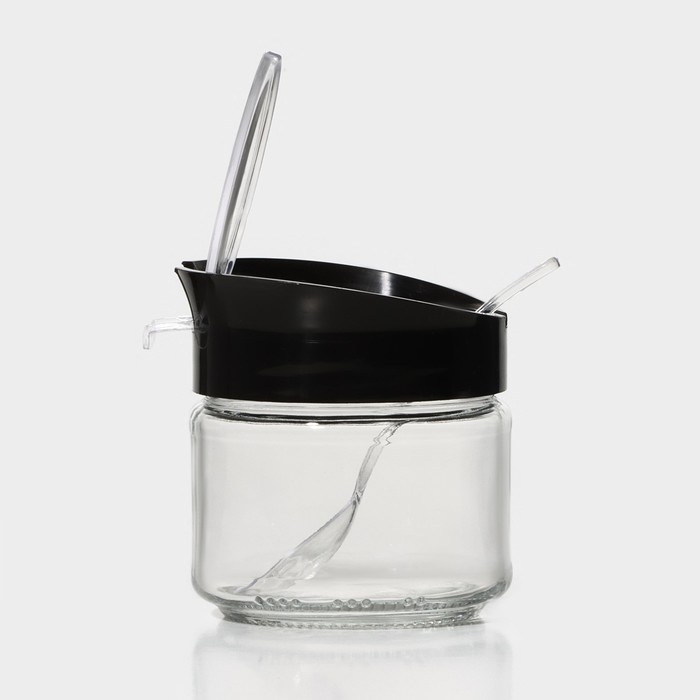 Банка стеклянная для сыпучих продуктов с ложкой &laquo;Лекса&raquo;, 260 мл