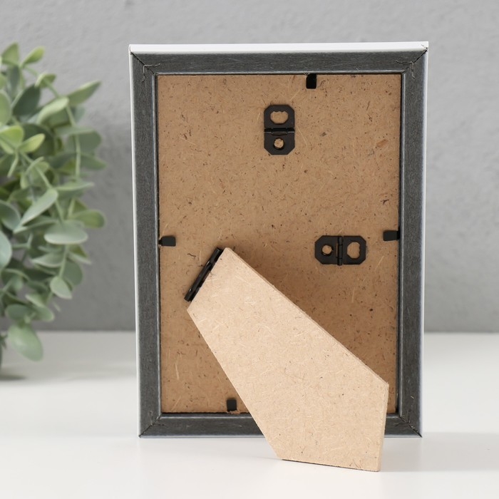 Фоторамка пластик Gallery 10х15 см, 636461 белый с золотом (пластиковый экран)