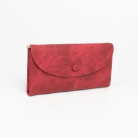 Кошелёк женский на кнопке, цвет красный