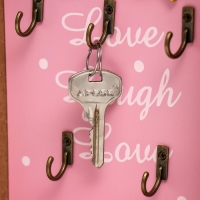 Ключница дерево 6 крючков "Золотой бант" 25,5х19х6 см Ключница дерево 6 крючков "Золотой бант" 25,5х19х6 см