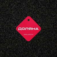 Коврик придверный Доляна &laquo;Глория&raquo;, с окантовкой, 46&times;75 см, цвет чёрный