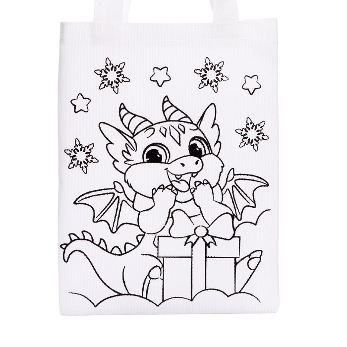 Сумка-шопер, раскраска &laquo;Дракон. Новый год&raquo;