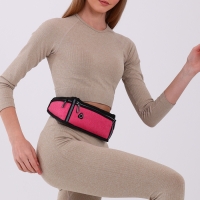 Поясная сумка на молнии, 3 отдела, цвет розовый Поясная сумка на молнии, 3 отдела, цвет розовый