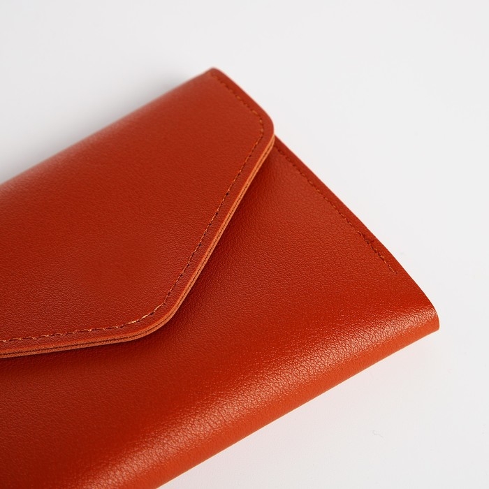 Кошелёк женский на кнопке, цвет рыжий Кошелёк женский на кнопке, цвет рыжий