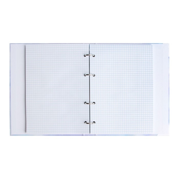 Тетрадь на кольцах A5 160 листов в клетку Calligrata "Мрамор", обложка 7БЦ ,без вырубки под кольца, блок офсет