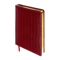 Ежедневник датированный 2025 B6 168 листов, deVENTE. Wild, твердая обложка кожзам с поролоном, перфорация, ляссе, блок 70, бордо