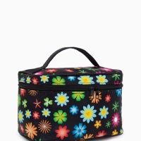 Косметичка на молнии, с ручкой, цвет чёрный/разноцветный