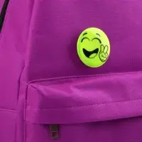 Светоотражающий значок &laquo;Всем мир&raquo;, d=5.8 см, жёлтый