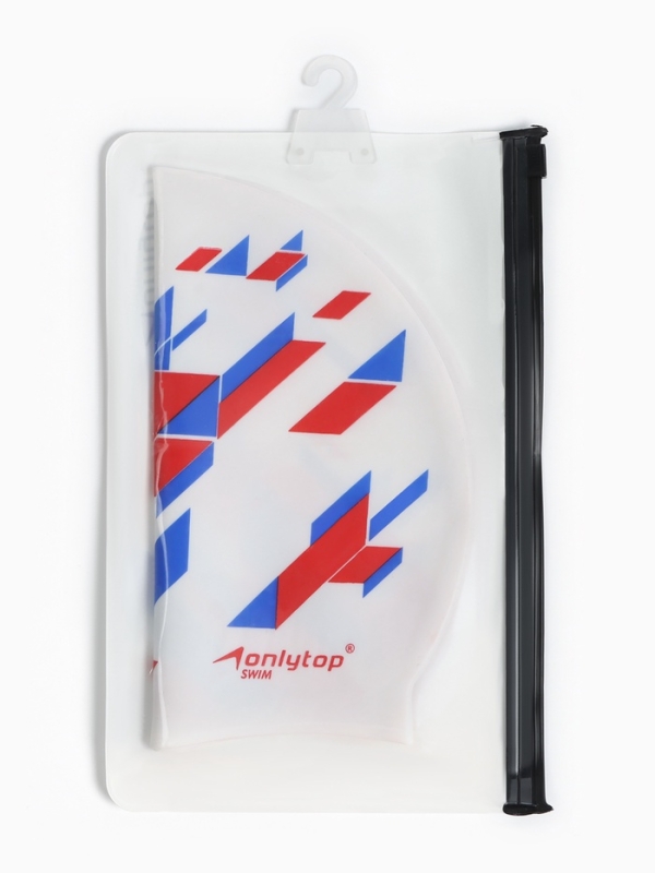 Шапочка для плавания взрослая ONLYTOP &laquo;Триколор&raquo;, силиконовая, обхват 54-60 см