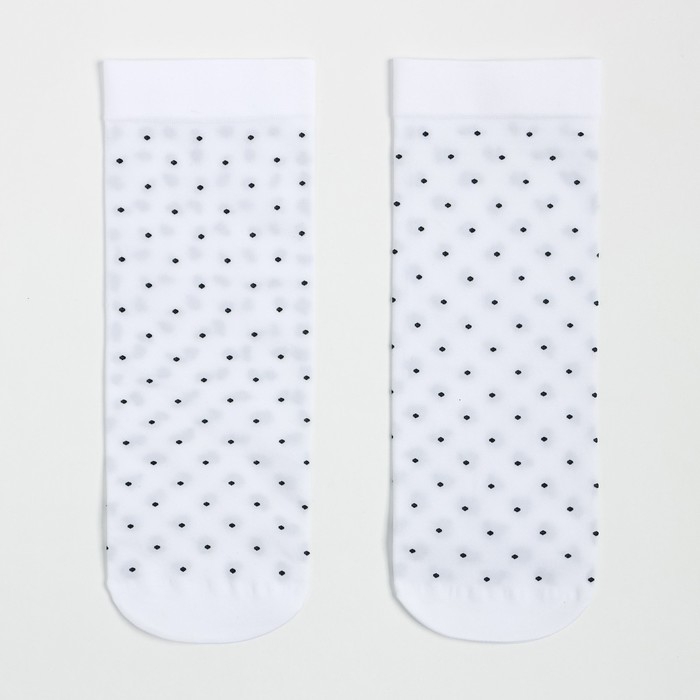 Носки женские MICRO POIS 70 ден, цвет белый/чёрный (bianco/nero), размер 36-40