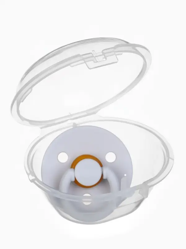 Соска - пустышка классическая, латекс, цв.серый, в контейнере, от 0 мес., M&B