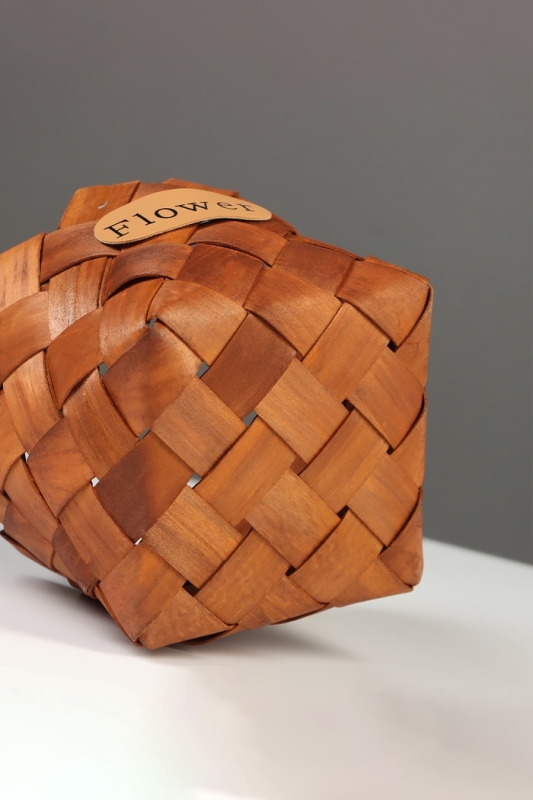 Набор корзин плетёных, 2 шт., 20&times;20&times;12 см, 16&times;16&times;10 см, ива, натуральный цвет