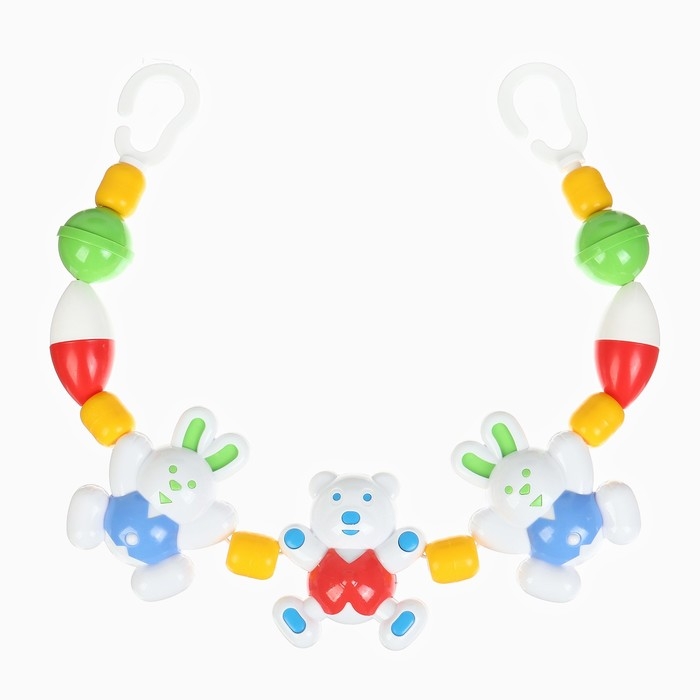 Растяжка на коляску/кроватку «Веселые друзья», цвет МИКС, р-р 44-72, Аэлита Растяжка на коляску/кроватку «Веселые друзья», цвет МИКС, р-р 44-72, Аэлита