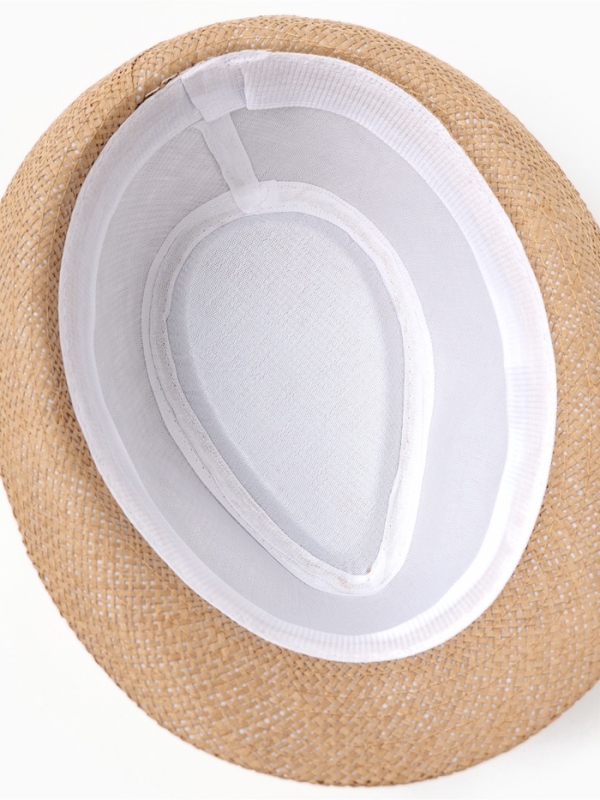 Шляпа мужская MINAKU "Плетеная", размер 58, цвет бежевый