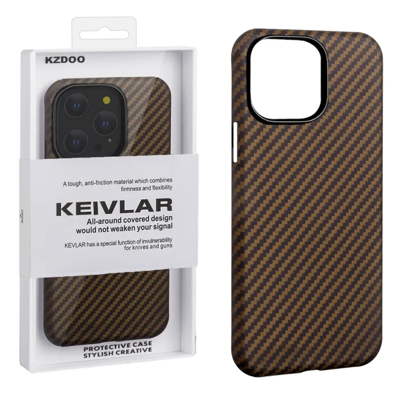 Чехол iPh 15 Pro Kevlar Brown K-DOO