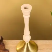 Подсвечник на 1 свечу "Бежевый" 10,5х10,5х25 см