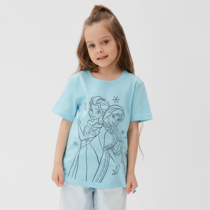 Футболка Disney Футболка Disney "Холодное сердце", рост 98-104 (30), бирюзовый