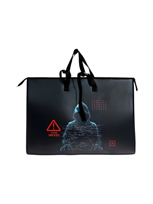 Папка А2 , 650х470х100 мм, deVENTE Папка А2 , 650х470х100 мм, deVENTE "Hacker", с ручками, пластиковая, молния сверху, внутренний карман