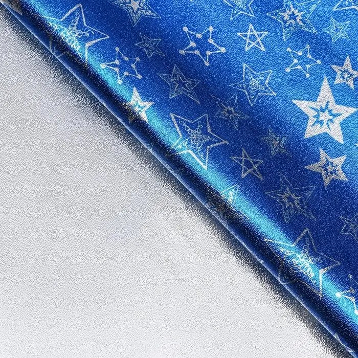 Плёнка упаковочная фольгированная "Звездочки", 70 &times; 50 см, синий