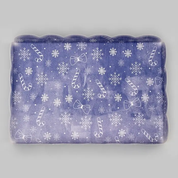 Коробка для печенья, кондитерская новогодняя упаковка, &laquo;С Новым годом!&raquo;, 22&times;15&times;3 см