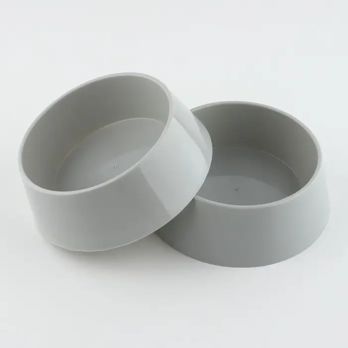 Набор коврик под миску "Вку-у-усно!" + 2 миски пластиковые серые